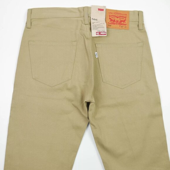 Levi's 508 Regular Fit Tapered Leg Men's Colorblock Urban Jeans Beige/blue 30x34 - Picture 5 of 12